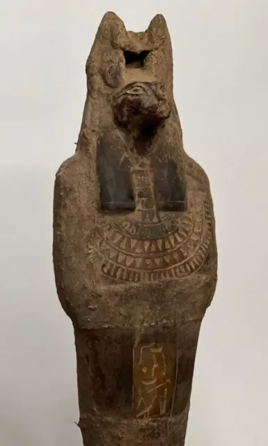 Egyptian Anubis Ushabti Large Statue, Pharaonic Mummy Hieroglyphic Antique Egypt 2