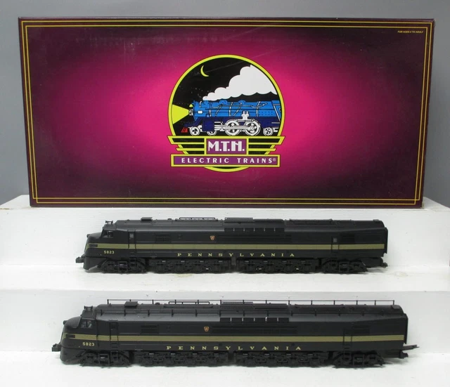 MTH 20-2200-1 O Gauge PRR Centipede AA Diesel Engine Set #5823 with PS EX/Box