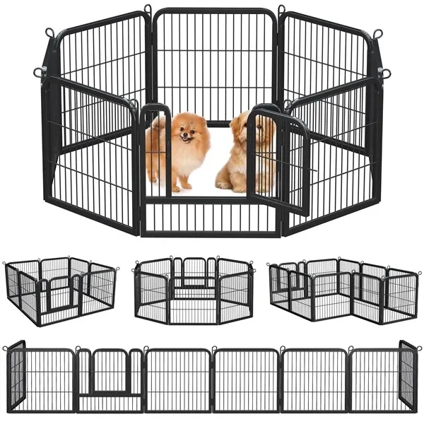 Parque Mascota para Perros Vallas Plegable para Perros con Puerta