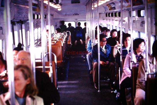 Original 1979 Muni PCC Trolley Car Interior View Slide 5622