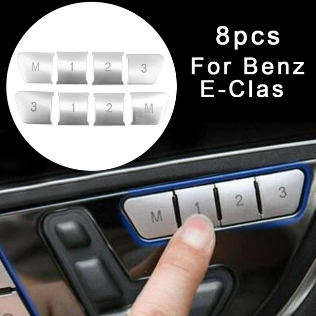 For Mercedes-Benz C E Class W204 W212 Car Seat Memory Buttons Sequins Cover Trim