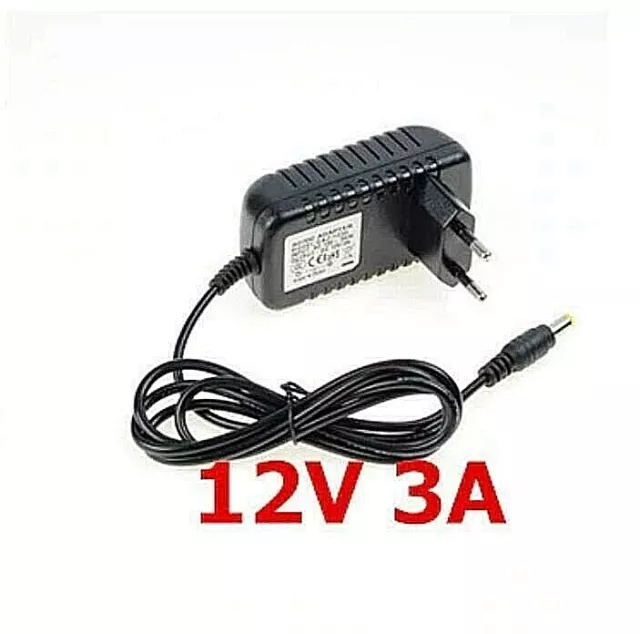 Adaptateur chargeur AC-DC secteur universel 12 V-3 A 110-240V 50/60Hz