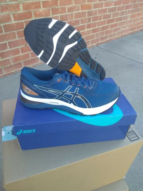 Asics Gel Nimbus 21 Moko Azul Negro Talla 14 Ee. Uu. Hombre