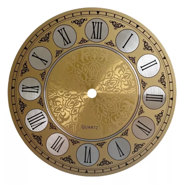 7 In Diameters 180mm Vintage Aluminium Metal Wall Clock-Dial Face Roman Numeral