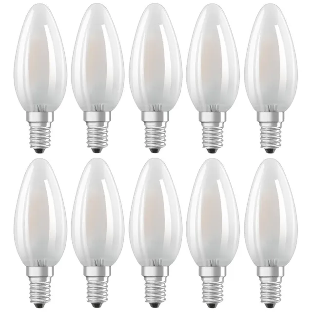 10 x Bellalux LED Filament Kerzen 2,5W = 25W E14 matt 250lm 827 warmweiß UVP 39€