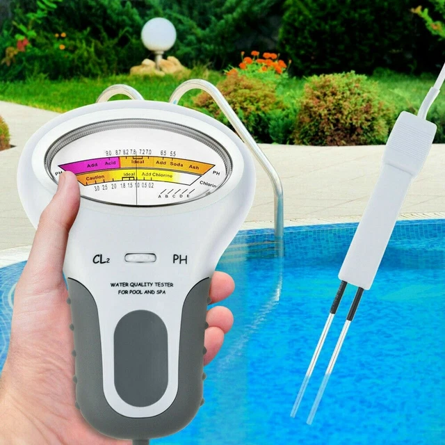 CHLORINE TESTER LEVEL Meter Water Quality PH/CL2 Test Swimming Pool Spa