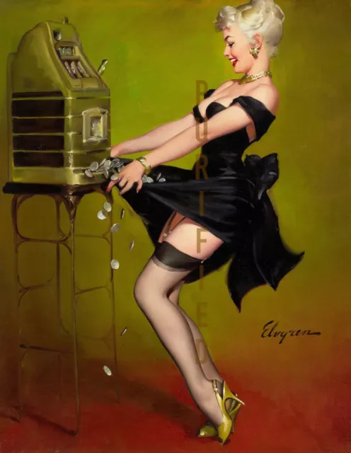 Gil Elvgren Fine Art Pin-Up 8x10" Poster Print Premium Quality Super Gloss Print