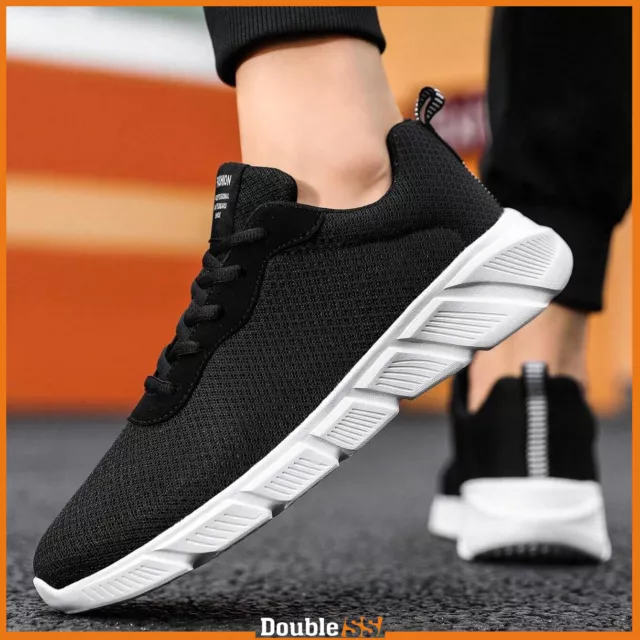 Scarpe da Uomo Sportive Nere Sneakers Comode Stringate Ginnastica Eleganti alte