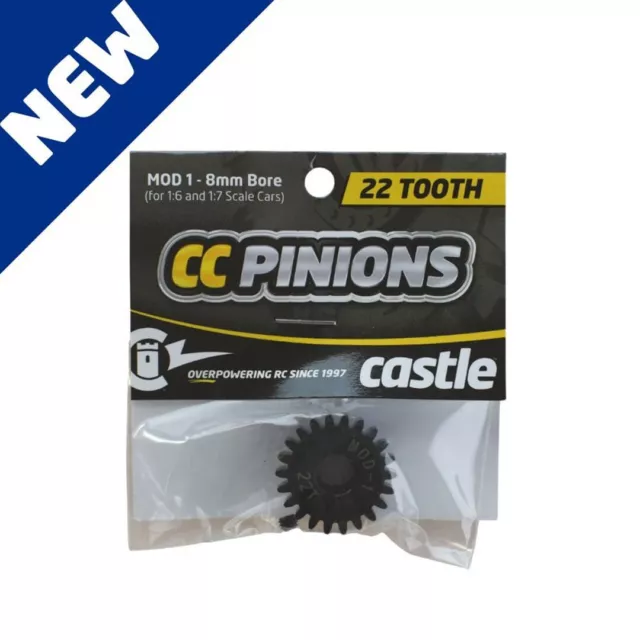 Castle Creations 010-0065-27 CC Pinion Gears 22T-MOD 1 8mm Bore : 1/6 - 1/7 Cars