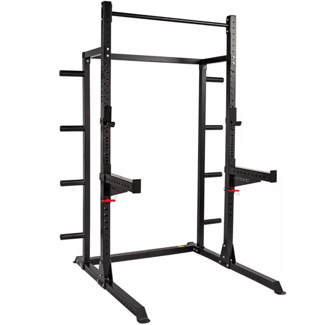 GM2 Half Power Rack Squat Cage Home Gym Weight Lifting Storage Power Spotter