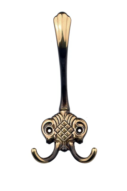Amdecor H8766 Antique English Style Brass Coat Hat Hook Wall Hanger Designer