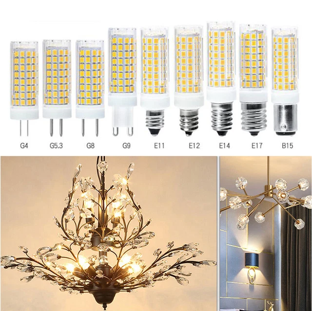 5~10pcs G4 GY6.35 G8 G9 E11 E12 E14 E17 BA15d LED Bulb 110V 220V ceramic Light