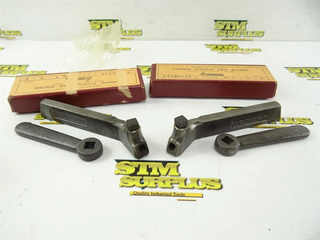 2 New Burton Turning Tool Holders Lh & Rh 3/8" X 15/16" Shank 1/4" Square