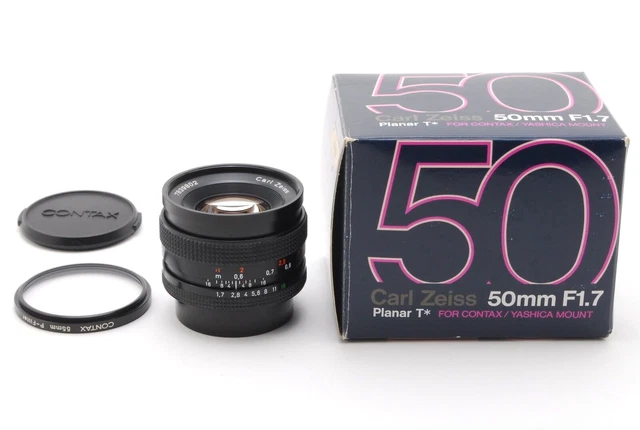【N MINT in BOX】CONTAX Carl Zeiss Planar 50mm f/1.7 T* MMJ Lens Filter From Japan
