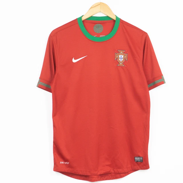PORTOGALLO SQUADRA NAZIONALE 2012/13 Casa Calcio Maglia Rosso Taglia M