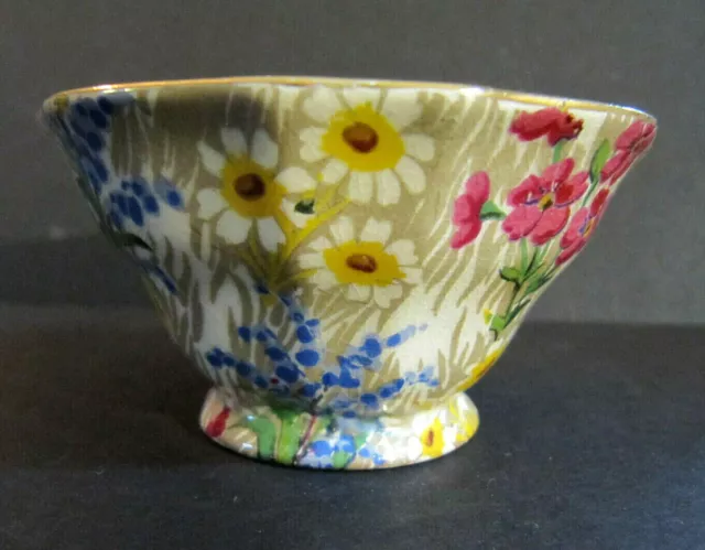 Royal Winton Grimwades Marguerite Chintz vtg Open Sugar Bowl ENGLAND