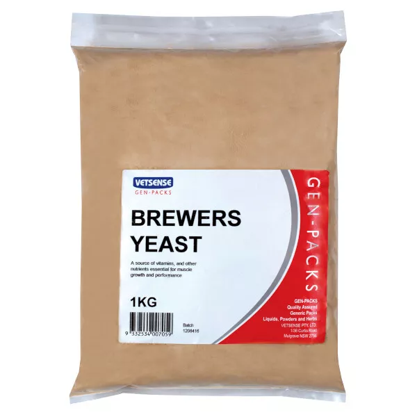 Vetsense GEN-PACK Brewers Yeast 1kg B1 B2 B3 Horses & Dogs Digestion Pets