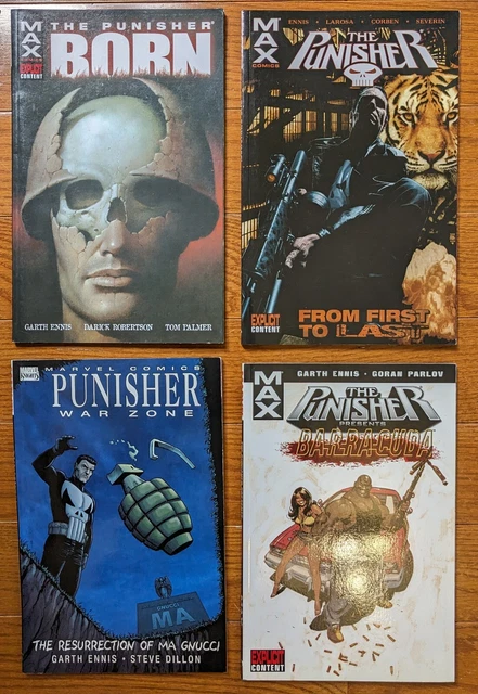 Marvel Punisher MAX Lot: First to Last - Barracuda - Born / Ma Gnucci SC Ennis