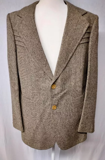 Vintage Men's Member's Only Wool Tweed Blazer Sport Coat Jacket Size 40