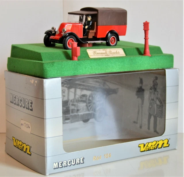 Camion Jouet Verem Réf 102 - Fourgon Bâché Rouge En Métal - Modèle Réduit Occasion