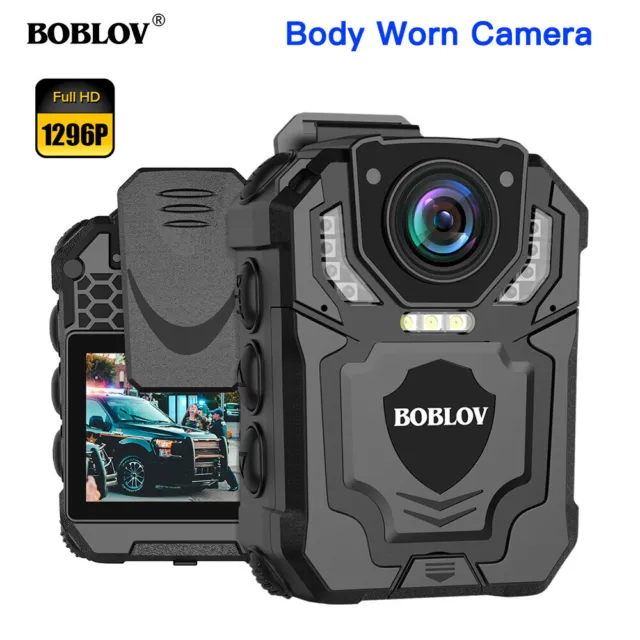 BOBLOV T5 Body Camera Audio Recording Camcorder Night Vision Records 128G Cards