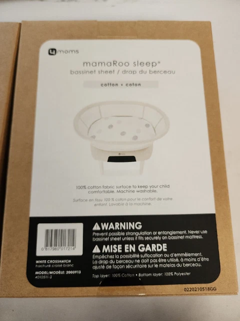 Nuevo moisés para dormir 4moms mamaRoo blanco blanco Crosshatch 2000913