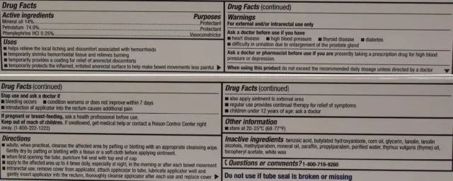 Perrigo Hemorrhoidal Ointment (Compare Preparation H Ointment) 2oz -Exp 04-2025 2