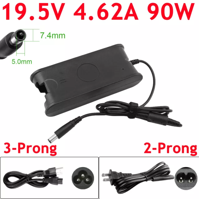 AC Adapter 19.5V 4.62A 90W Charger Power Supply Cord for Dell Laptop 7.4*5.0mm