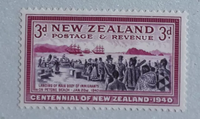 NEW ZEALAND 1940 SG618 3d purple & carmine MVLH