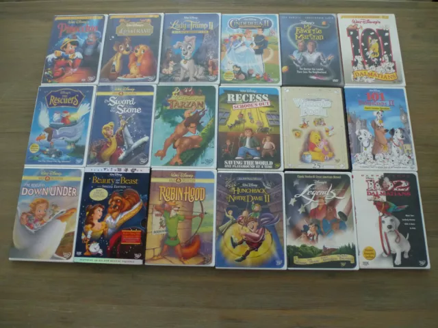 Disney RC1 DVDs (animated and real)