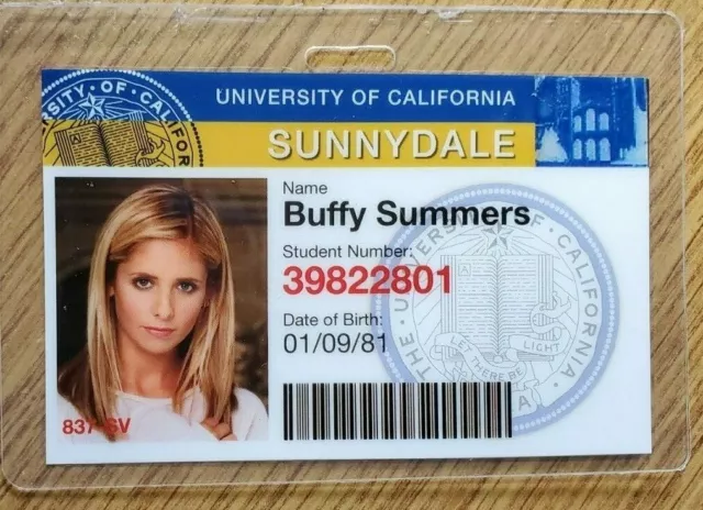 Buffy Vampire Slayer ID Badge-Sunnydale Buffy Summers costume cosplay