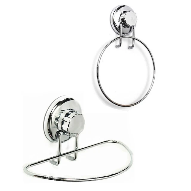 Anillo de toallas necesidad de almacenamiento habitación plata montado en la pared fácil de limpiar