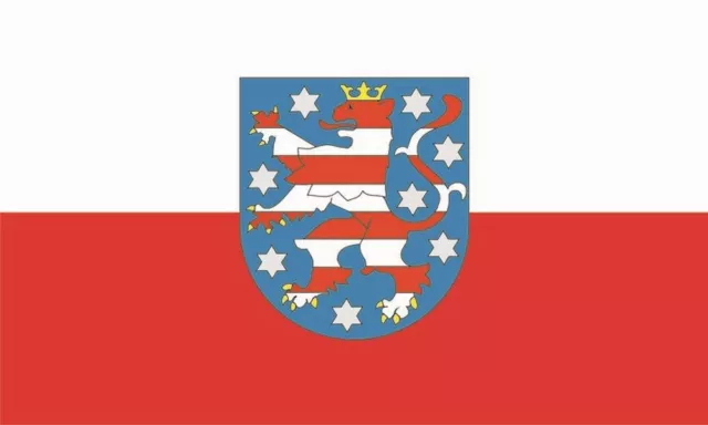 Thüringen 2 x Fahne Flagge - 90x150 cm Fahnen mit Ösen