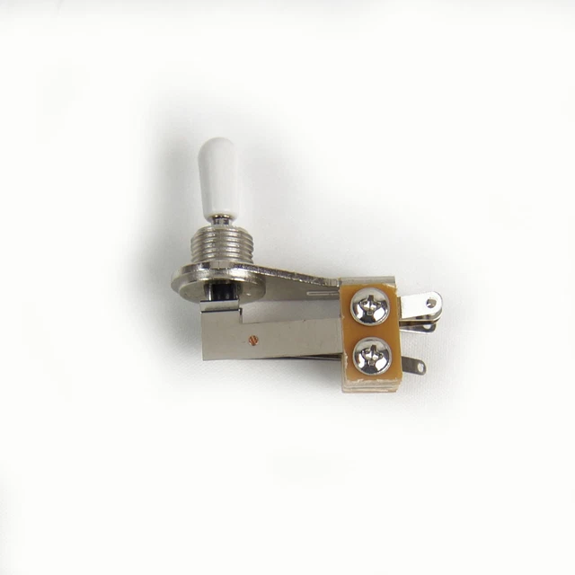 3 WAY TOGGLE Switch Pickup Selector For Electric Guitar, LType /White