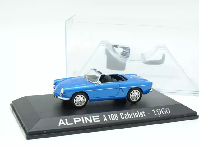 Norev Presse 1/43 - Renault Alpine A108 Cabriolet Bleue 1960