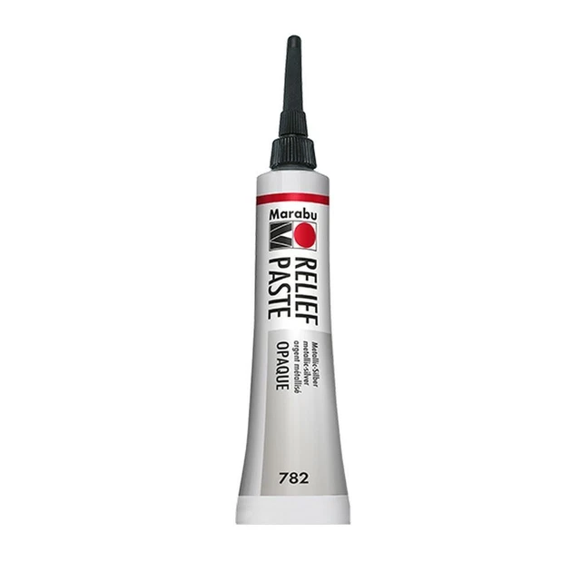 Pasta per Rilievo Argento Metallico Opaco Colore per vetro e porcellana Stafil