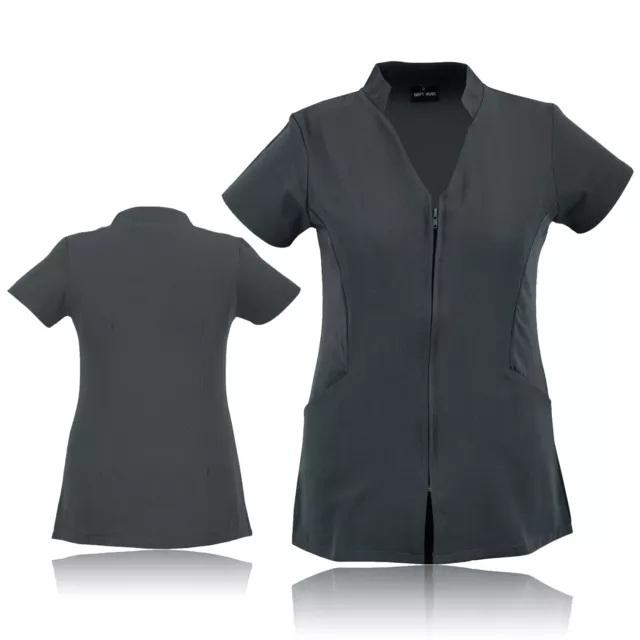 V Neck Beauty Work Hairdressing SPA Nail Salon Therapist Massage Tunic Uniform