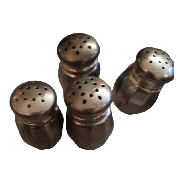 Reed And Barton Individual Salt And Pepper Shakers set lot 4 sterling silv 1/2in