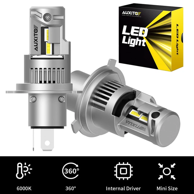 200W WIRELESS Mini H4/9003 LED Headlight Bulb Kit High Low Dual Beam 6000K White