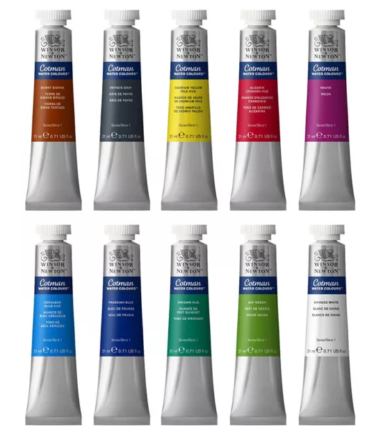 Winsor & Newton Cotman Watercolour Paint 21ml - 40 Colours Available