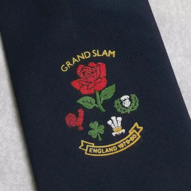 Rugby Tie Mens Necktie Retro Sport GRAND SLAM 1979 1980 ENGLAND