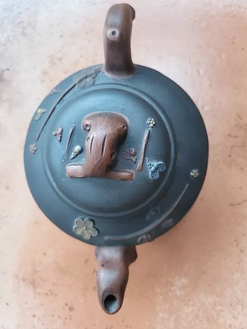 Chinese Yixing Brown Clay Small Teapot