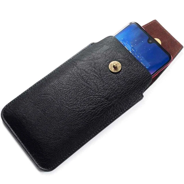 for Vivo Y52s t1 (2021) Leather Cover Vertical Belt Case with Magnetic Closure