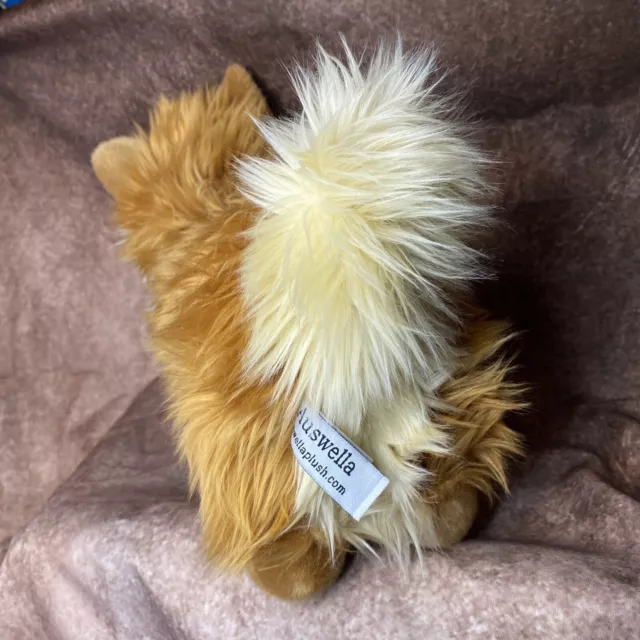 Auswella Brown Pomeranian Realistic 16 Inch Collector Grade Quality Plush 3