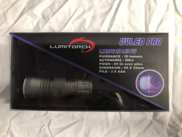 LAMPE TORCHE UVLED PRO 21 Led UV LUMITORCH NEUF Pour Détection De Faux Billets ￼