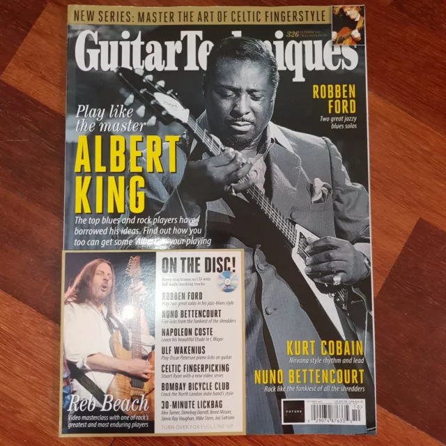 Albert King Guitar Techniques Magazine Oct 2010 with CD - Kurt Cobain Blues Rock