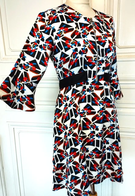 Robe Tunique Esprit Orange Années 70 - Taille 40, Neuve Avec étiquettes