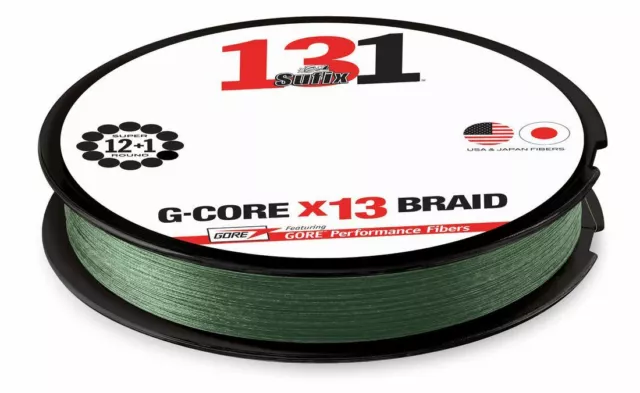 Sufix 131 Braid Fishing Line - Lo-Vis Green - 20 lb Test - 150 yards - 631-020G