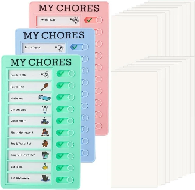 CHECKLIST CHECK PLAN Bulletin Board with 20 Detachable Cardstock, 3Pcs ...