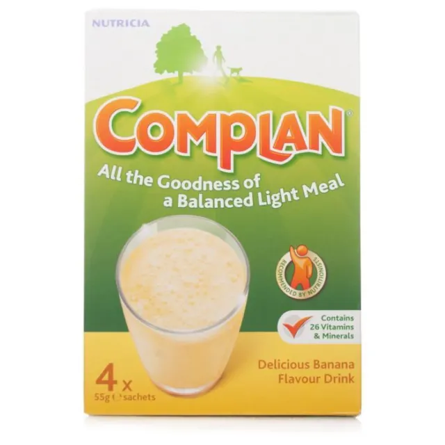 Nutricia Complan Nutrition Drink Delicious Banana Vitamins Flavour 4 Sachets